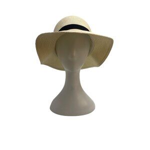 Wallabe Women's Light Beige Woven Summer Straw Hat - One Size
